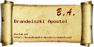 Brandeiszki Apostol névjegykártya